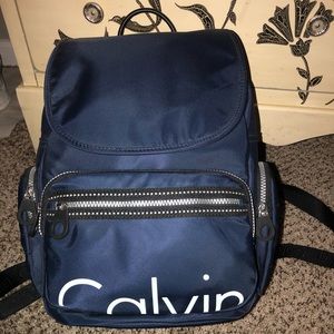 new calvin klein navy blue backpack